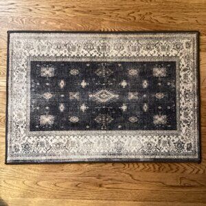 Ruggable Verena Dark Wood Tufted Area Rug 2x3 CLASSIC MODERN PERSIAN FARMHOUSE